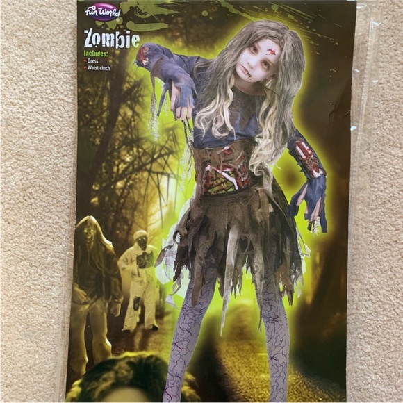 Zombie dress with waist tie, polyester stretch and comfortable! - Picture 12 of 12